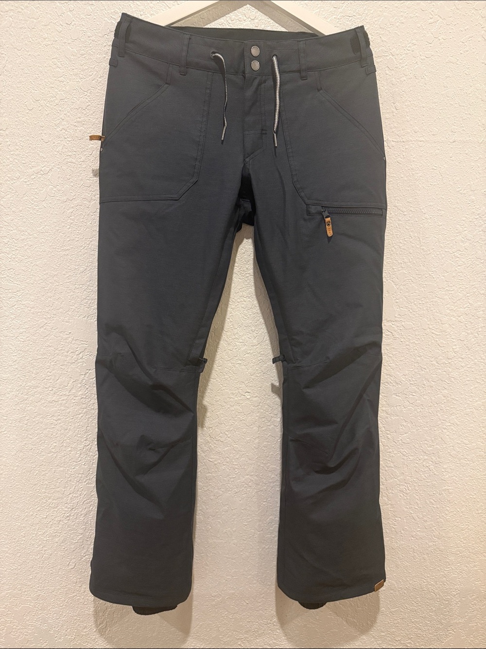 Roxy Women's Dark Gray Snow Pants with Accent Tabs